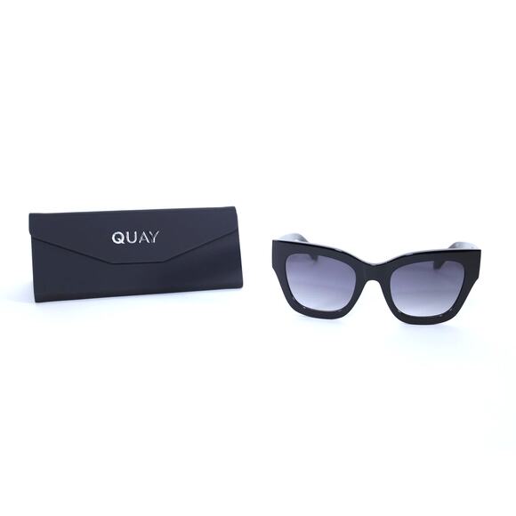 Quay Australia BY THE WAY Oversized Womens Sunglasses–Black / Smoke Gradient–NWT main image 12